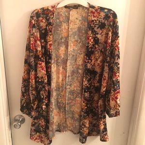 Velvet floral cardigan 3x ***marked at lowest price***